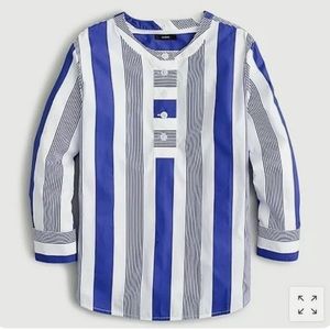 J Crew Button-front Cotton Poplin Tunic